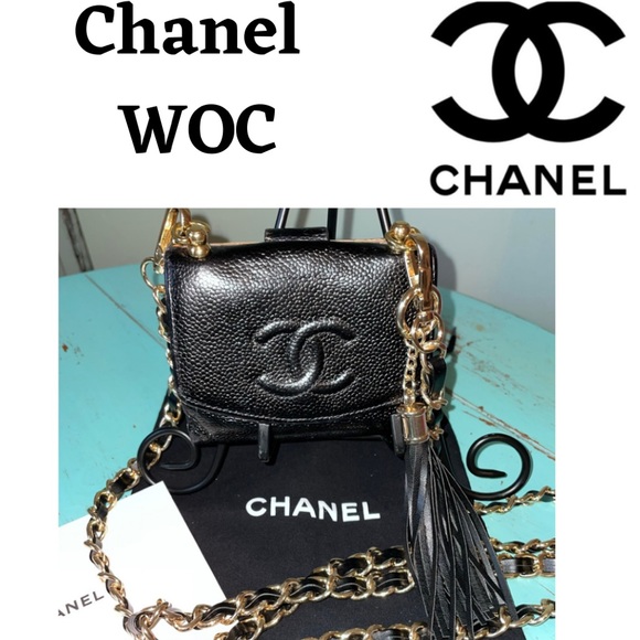 🔴🔴SOLD🔴🔴CHANEL WOC Vintage Wallet on Chain Crossbody Caviar Leather - Picture 4 of 16